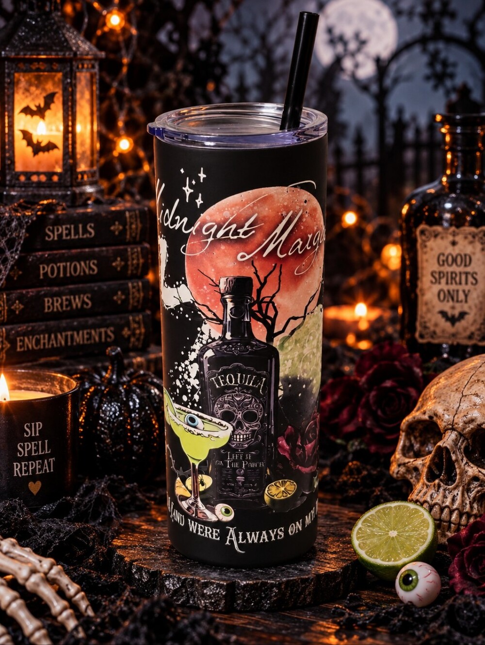 Daily Grind Halloween Midnight Margaritas Tumbler